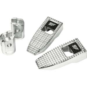 SLYFOX Speed Pegs - Silver Polished - Front SF-903-01-2